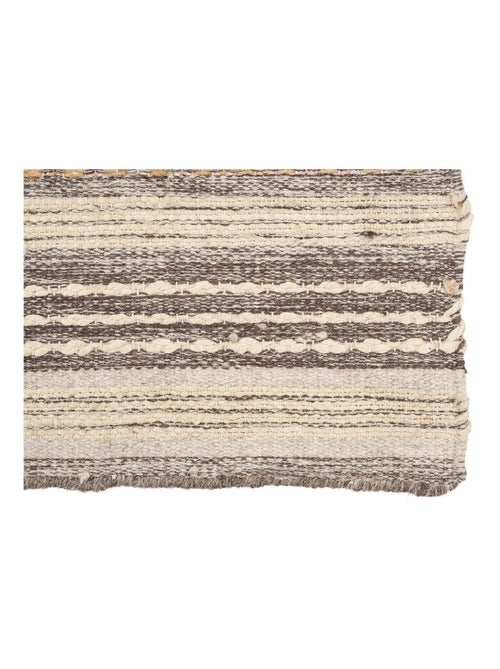 Tapis de couloir Morena - Tapis de couloir tissé à la main, nature/gris 80x180 cm - Kiabi
