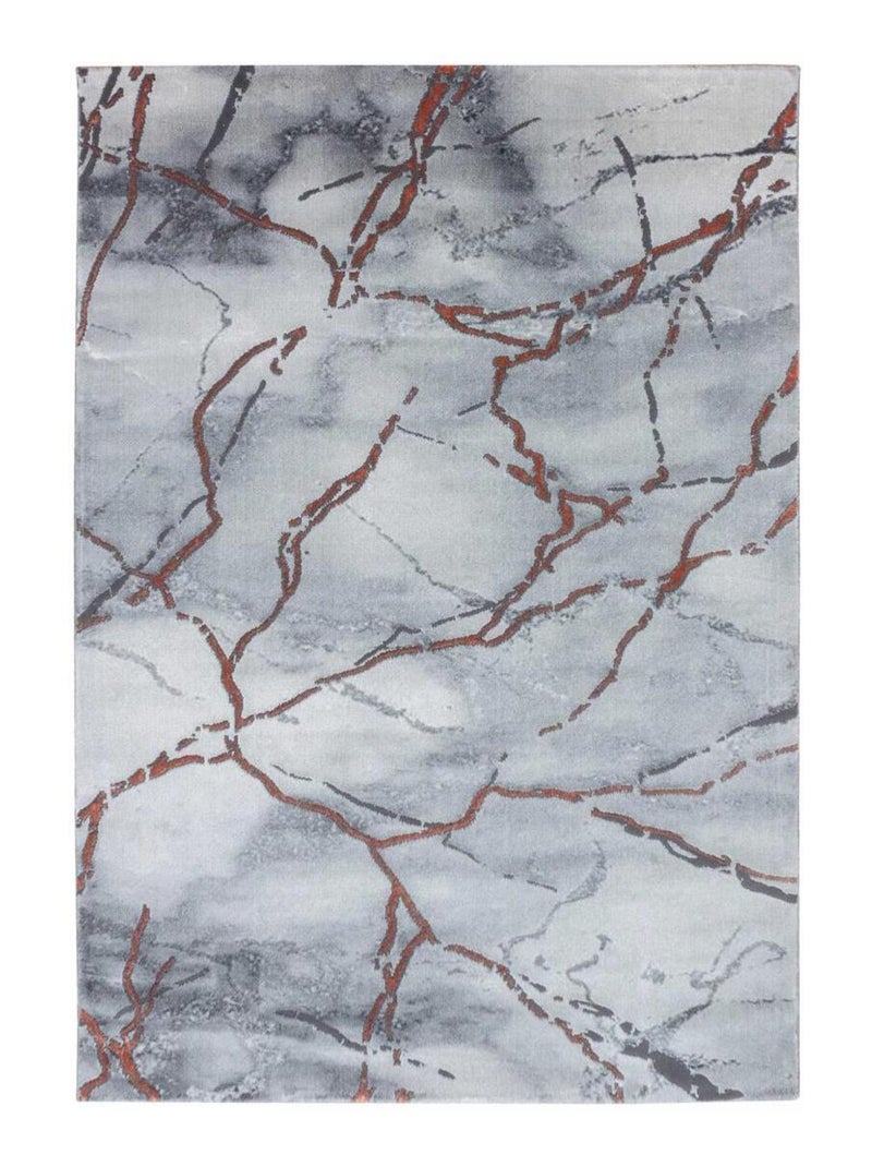 Tapis de couloir tissé motif abstrait SIDLIE Marron - Kiabi