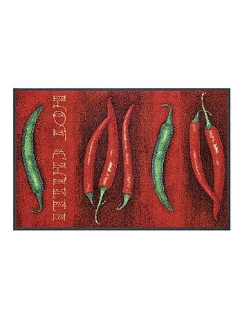 Tapis de couloir tissé motif floral HOTLI