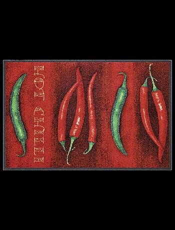 Tapis de couloir tissé motif floral HOTLI