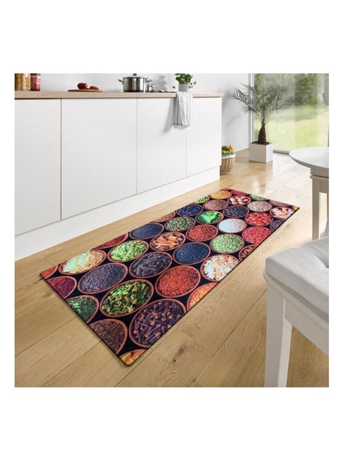 Tapis de cuisine 50x180 cm Polyester Kitch Misir - Kiabi