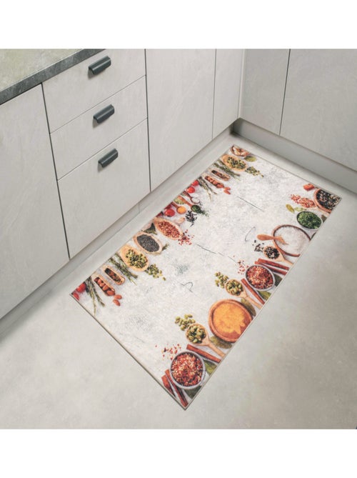 Tapis de cuisine antidérapant dessins épices - Kiabi