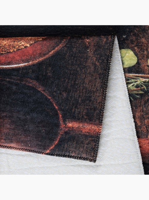 Tapis de Cuisine Antidérapant Epices sur Bois - 120x170 / Multicolore - Kiabi Tapis de Cuisine Antidérapant Epices sur Bois - 120x170 / Multicolore - Kiabi