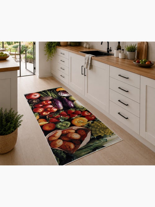 Tapis de cuisine antidérapant « légumes frais » - 120x170 / multicolore - Kiabi Tapis de cuisine antidérapant « légumes frais » - 120x170 / multicolore - Kiabi