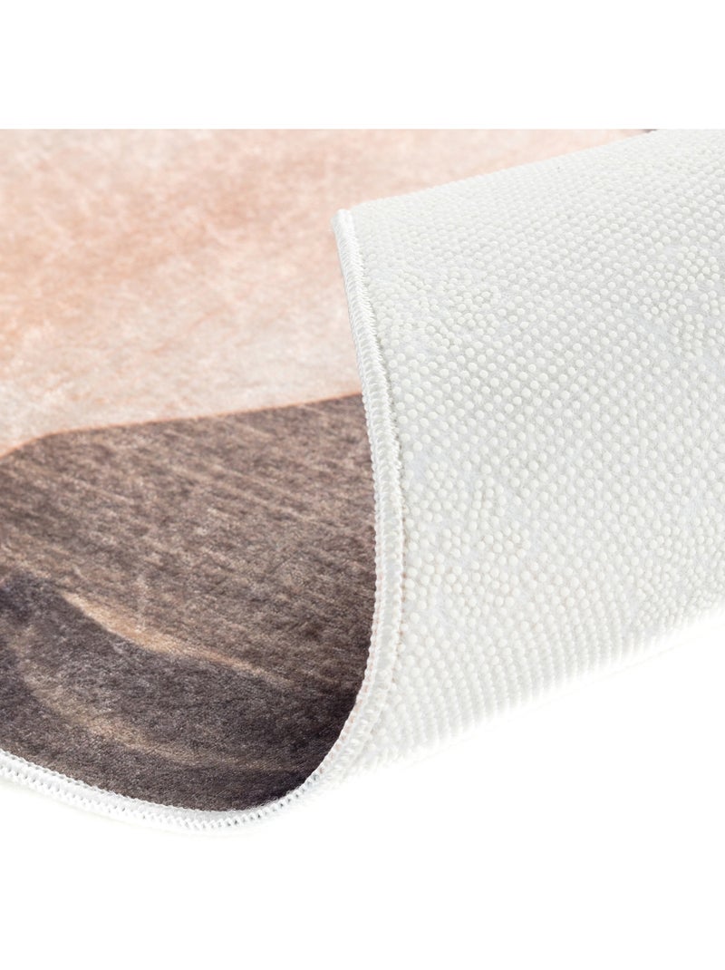 Tapis de Cuisine Antidérapant Motif Ustensiles Bois Beige - Kiabi