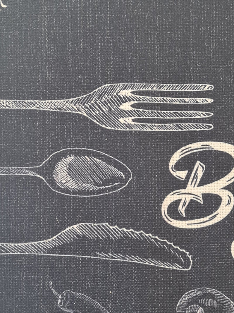 Tapis de cuisine bon appétit Noir - Kiabi