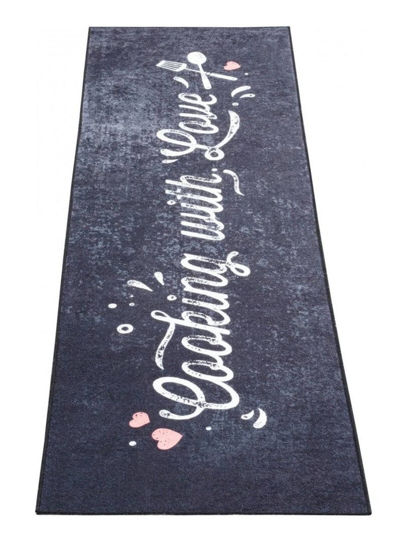 Tapis de cuisine CAIMAS Noir Noir - Kiabi