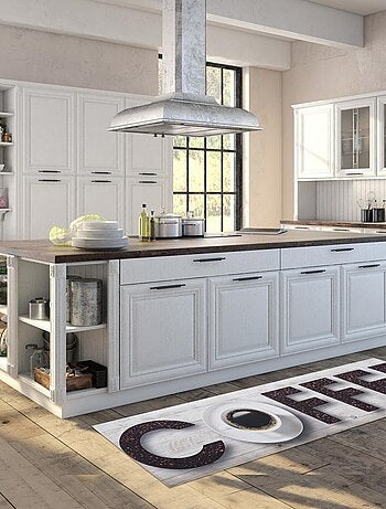 Tapis de cuisine en PVC motif fresque KITCHTA