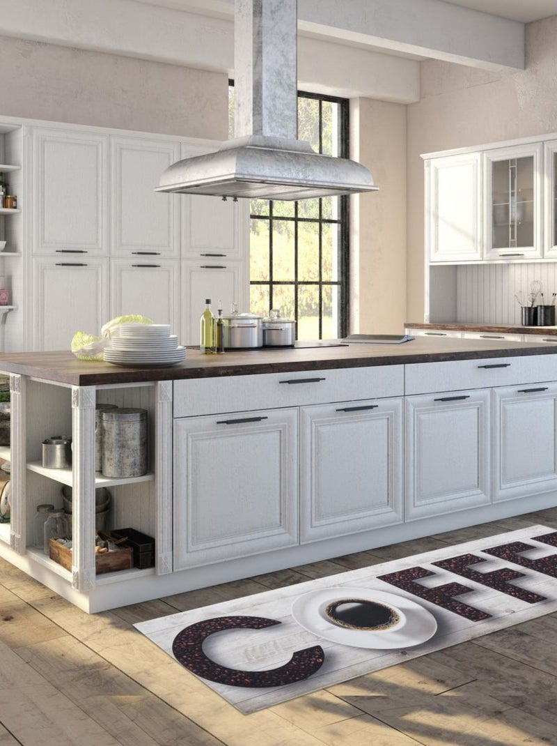 Tapis de cuisine en PVC motif fresque KITCHTA Gris - Kiabi