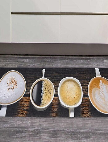 Tapis de cuisine en PVC motif fresque KITMILK