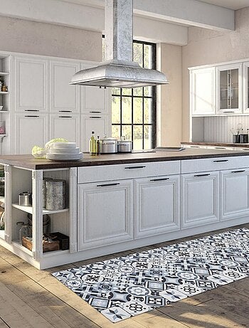 Tapis de cuisine en PVC motif géométrique PKIT