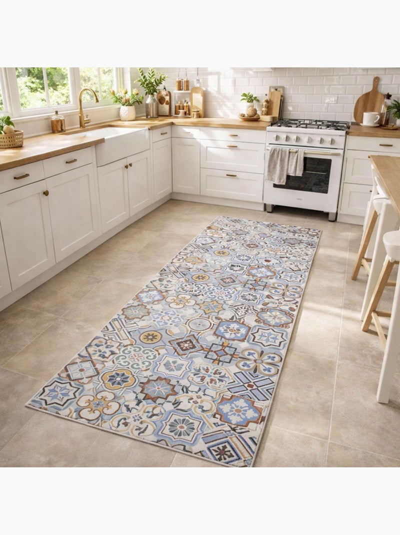 Tapis de cuisine en PVC motif géométrique PKIT Multicolore - Kiabi