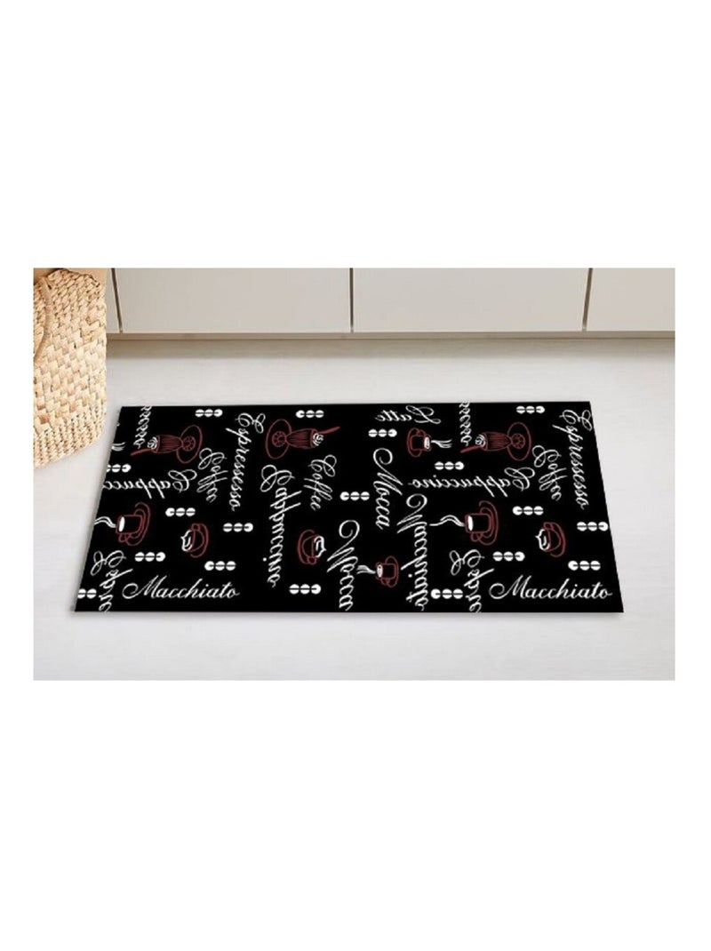 Tapis de cuisine ESPRESSO Noir Noir - Kiabi