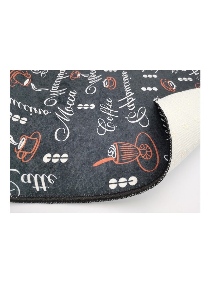 Tapis de cuisine ESPRESSO Noir Noir - Kiabi