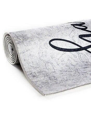 Tapis de Cuisine "Happiness is Homemade" - 50x180 / Gris