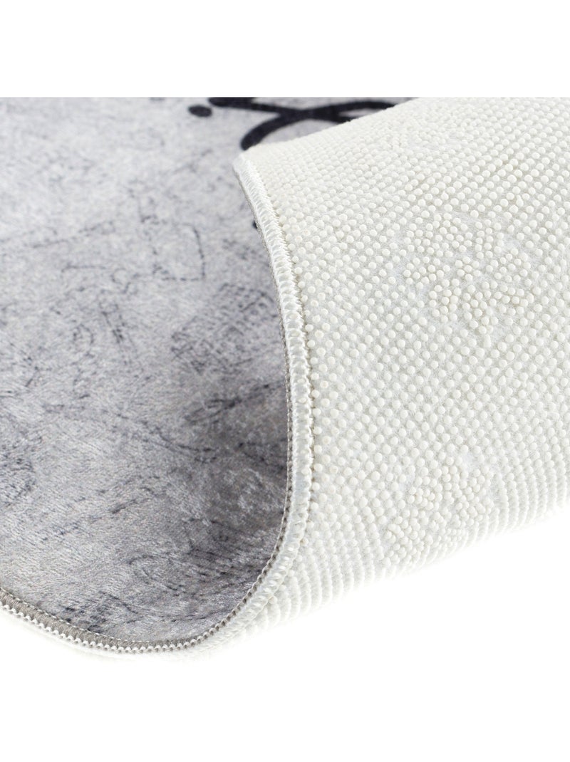 Tapis de Cuisine "Happiness is Homemade" - 50x180 / Gris Gris - Kiabi