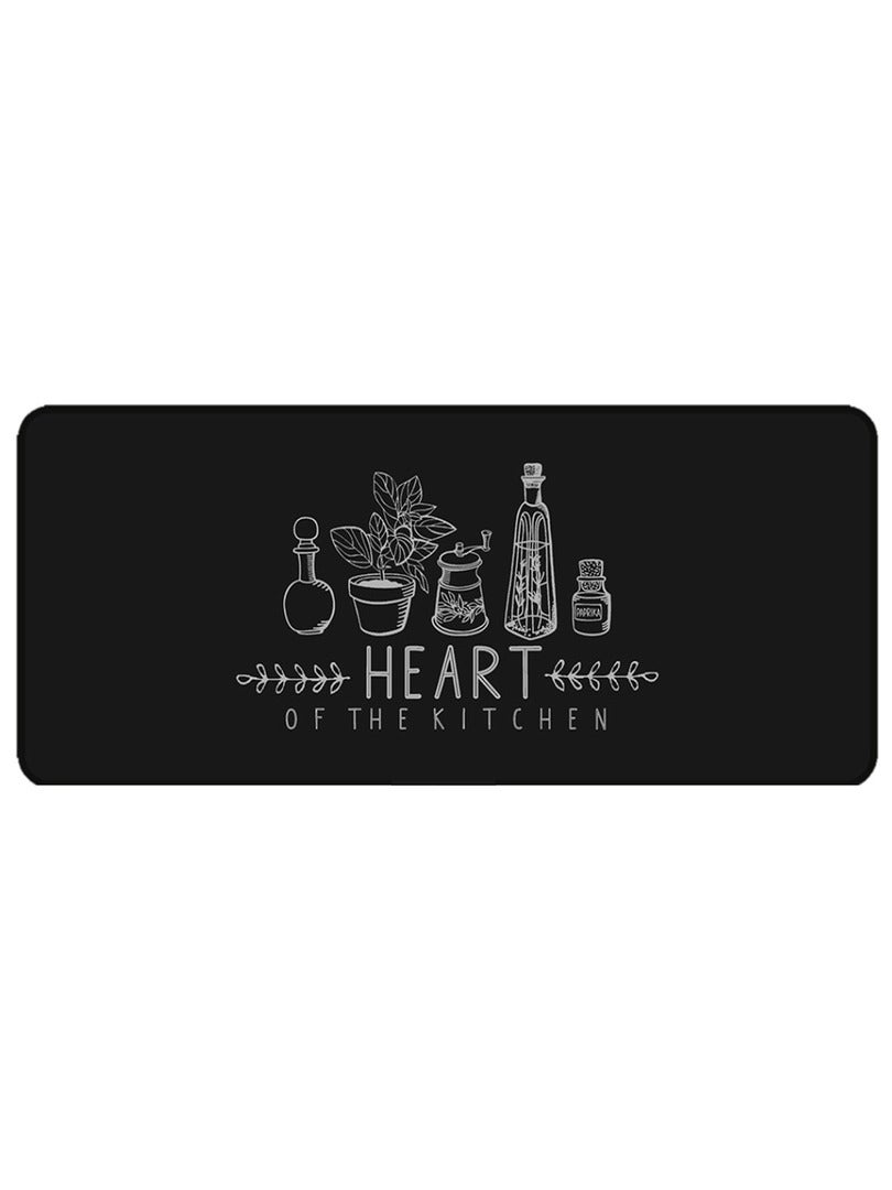 Tapis De Cuisine Heart Of The Kitchen 50x120cm Noir - Kiabi