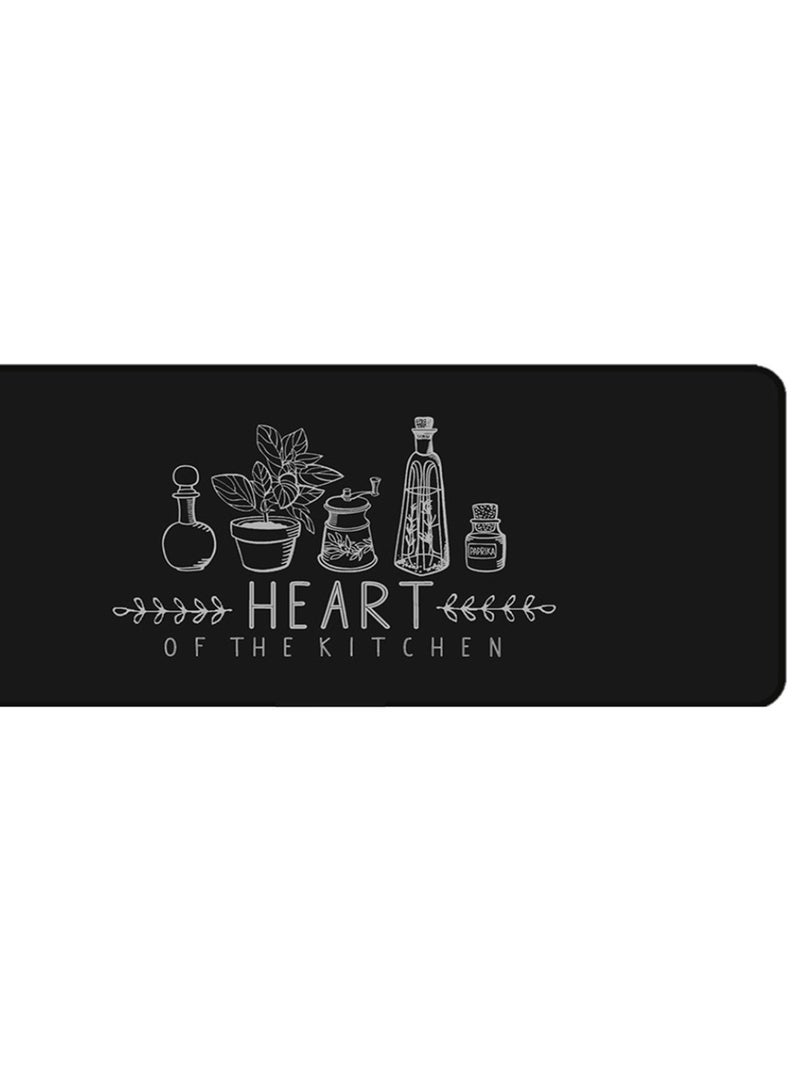 Tapis De Cuisine Heart Of The Kitchen 50x120cm Noir - Kiabi