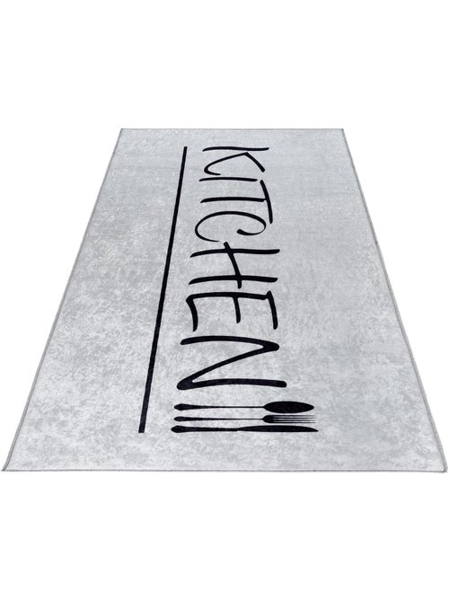 Tapis de Cuisine “KITCHEN” Gris/Noir - Kiabi Tapis de Cuisine “KITCHEN” Gris/Noir - Kiabi