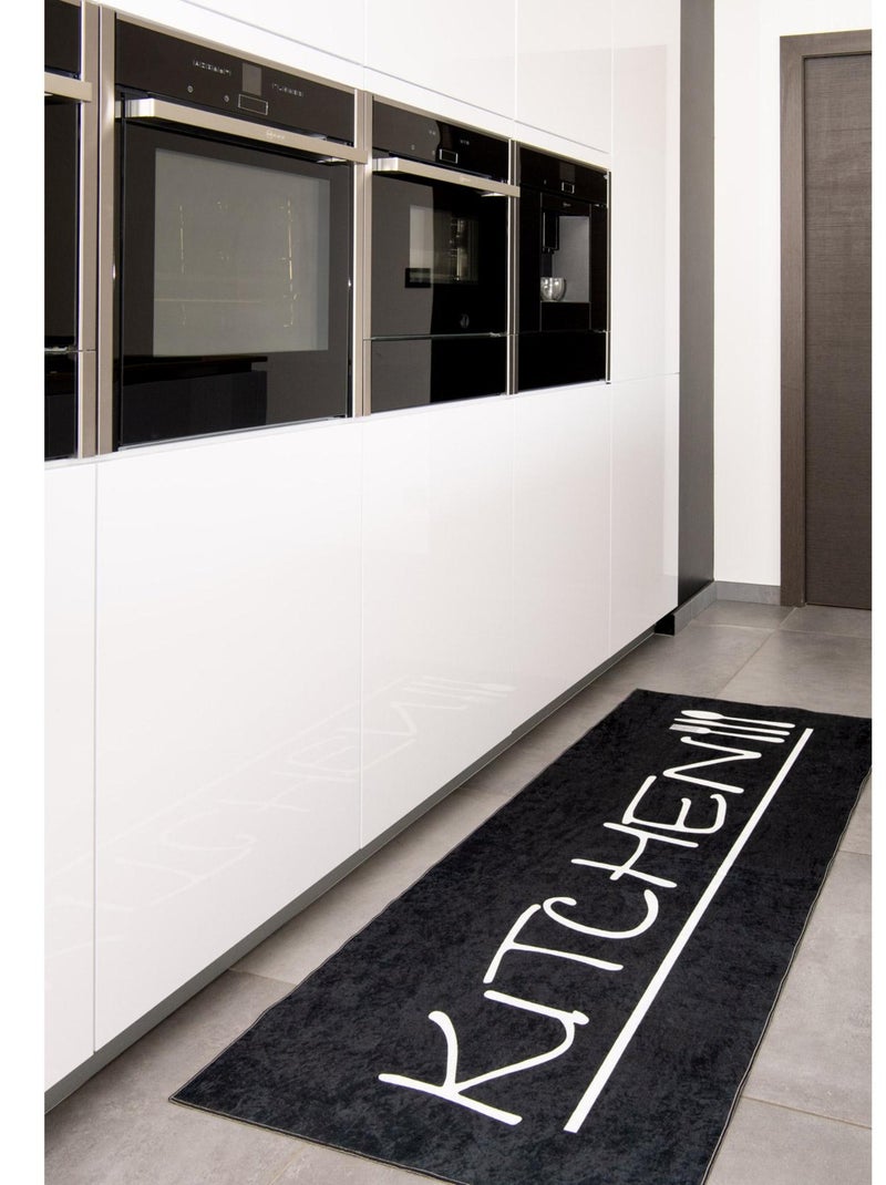 Tapis de cuisine kitchen Noir - Kiabi