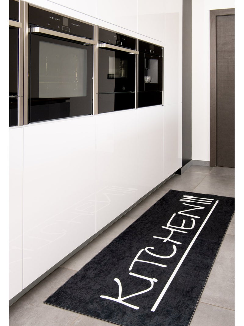 Tapis de cuisine kitchen Noir - Kiabi