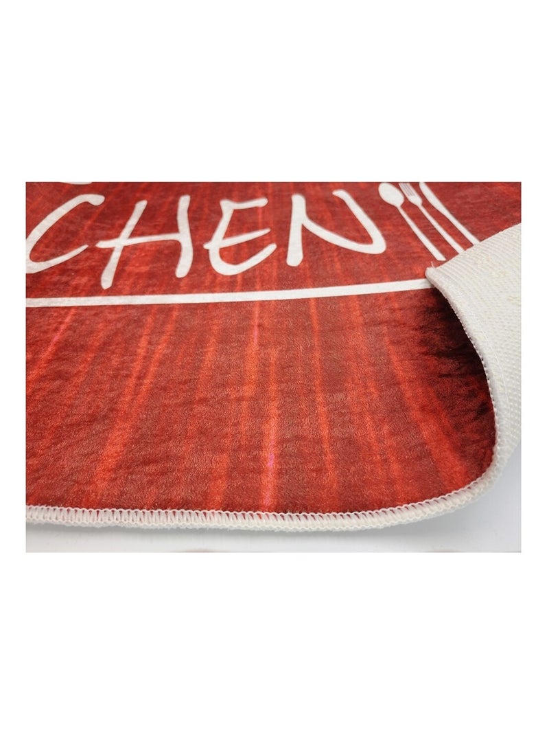Tapis de cuisine KITCHEN Rouge - Kiabi