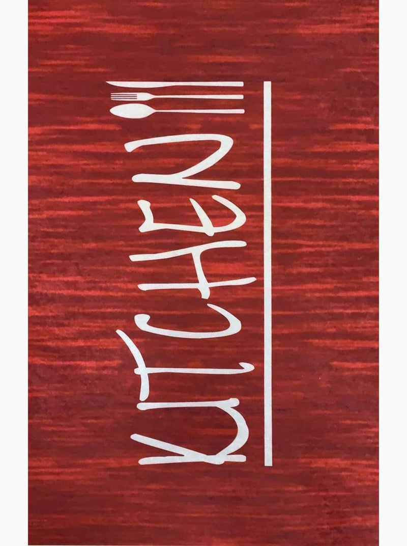 Tapis de cuisine KITCHEN Rouge - Kiabi