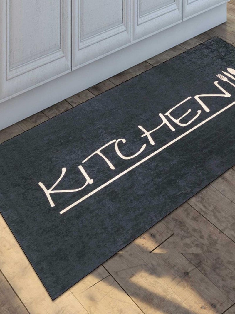 Tapis de cuisine Lavable 30° IMPNUM 11 Gris - Kiabi