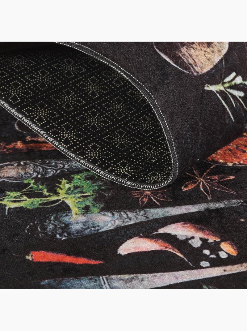 Tapis de cuisine lavable 30° LYN11 IMA Noir - Kiabi