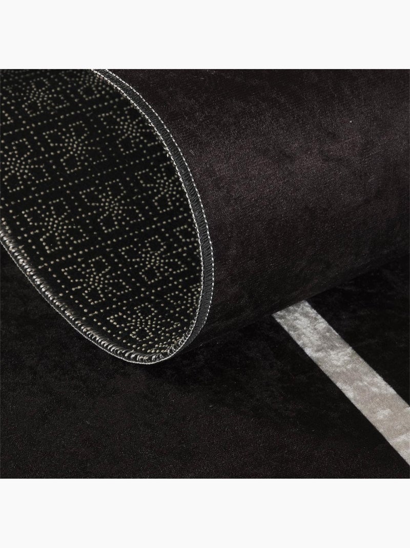 Tapis de cuisine lavable 30° LYN11 IMP Noir - Kiabi