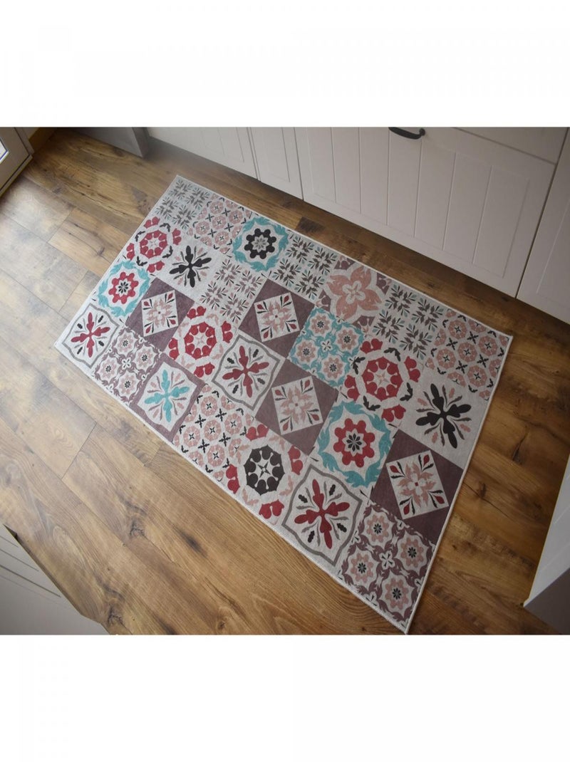 Tapis de cuisine motif carreaux de ci LYN11 CARO B Multicolore - Kiabi