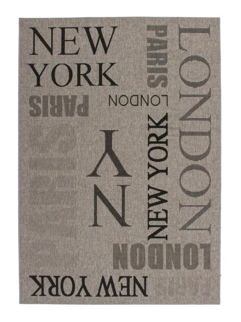 Tapis de cuisine motif fresque LYN45 FOUNTI Argent - Kiabi