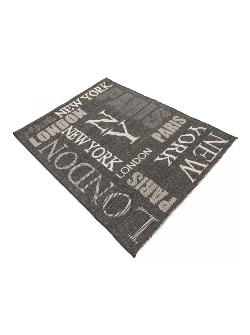 Tapis de cuisine motif fresque LYN45 FOUNTI Gris - Kiabi
