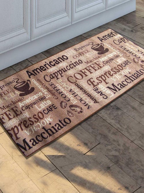 Tapis de cuisine motif texte CAFE LOVE - Kiabi