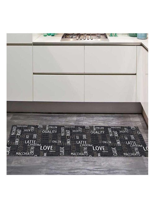 Tapis de cuisine motif texte CAFE LOVE - Kiabi