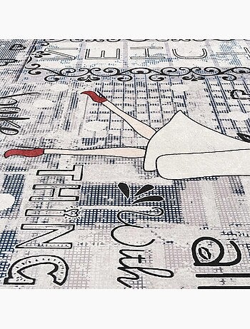 Tapis de cuisine, motif texte kilim tissé, lavable en machine lyn11 chef