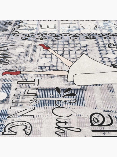 Tapis de cuisine, motif texte kilim tissé, lavable en machine lyn11 chef - Kiabi