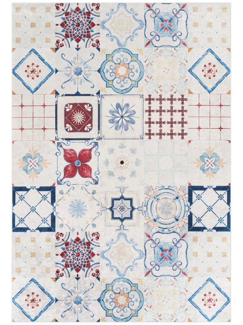 Tapis de cuisine, motif traditionnel kilim, tissé, lyn11 lisbonne Multicolore - Kiabi