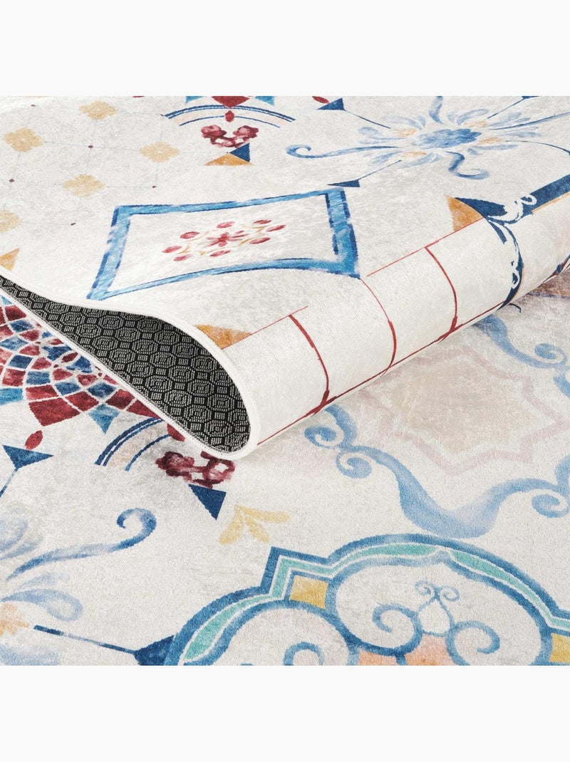 Tapis de cuisine, motif traditionnel kilim, tissé, lyn11 lisbonne Multicolore - Kiabi