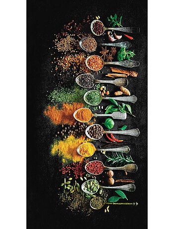 Tapis de cuisine motifs épices