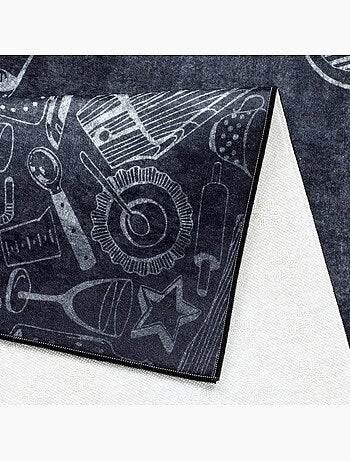 Tapis de Cuisine "Queen of the Kitchen" - 67 x 240 / Noir