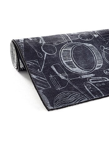Tapis de Cuisine "Queen of the Kitchen" - 67 x 240 / Noir