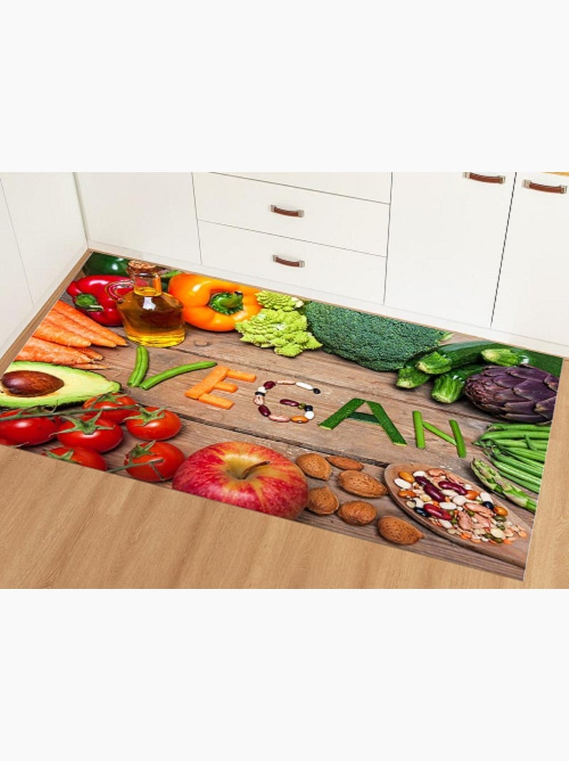 Tapis de cuisine Vegan Multicolore - Kiabi