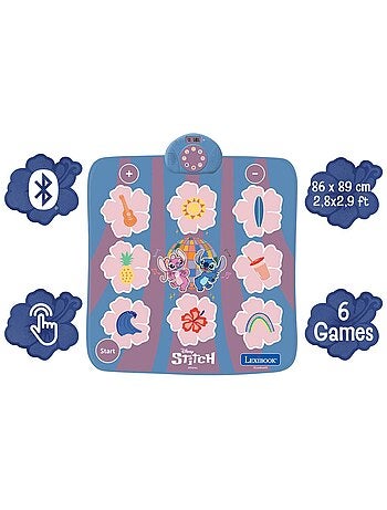 Tapis de danse stitch électronique, bluetooth et lumineux avec 6 modes de jeu