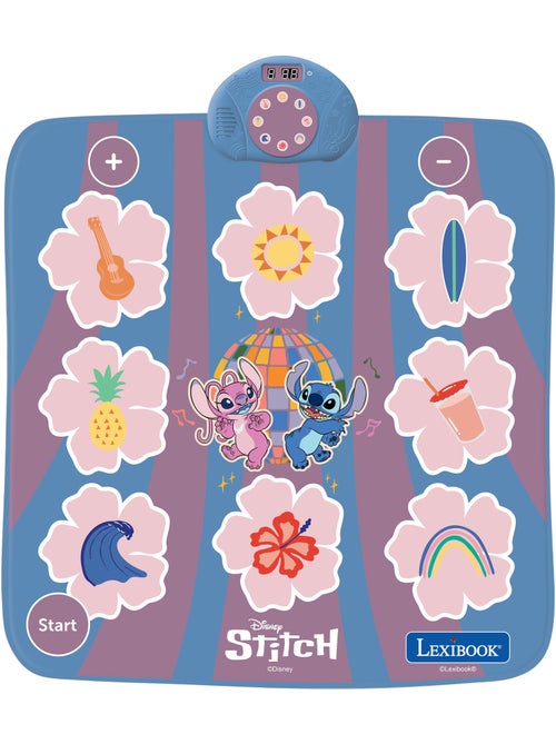 Tapis de danse stitch électronique, bluetooth et lumineux avec 6 modes de jeu - Kiabi