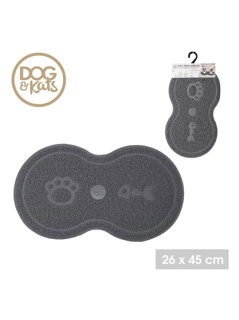 Tapis de gamelle antidérapant et anti-poussière MAYA Gris foncé - Kiabi