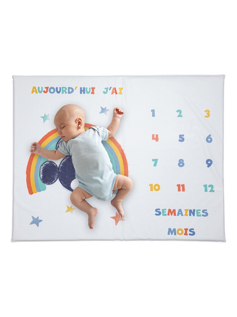 Tapis de jeu avec étapes bébé - Mickey Cool - Babycalin Bleu Multicolore Blanc - Kiabi