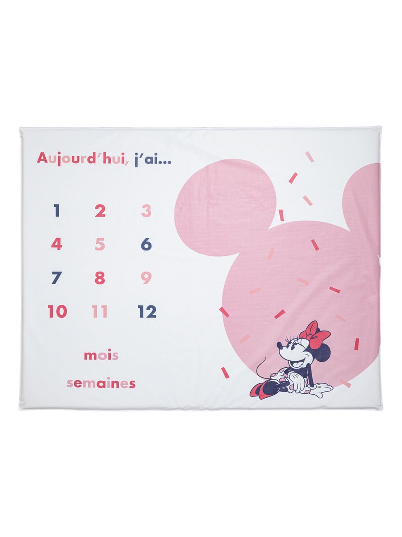 Tapis de jeu avec étapes bébé - Minnie Confettis - Babycalin Blanc Rose - Kiabi