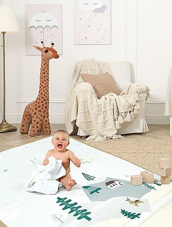 Tapis de Jeu Bébé 120*180*0,5 cm, Tapis D'éveil en Mousse, Pliable, Imperméable, Antidérapant