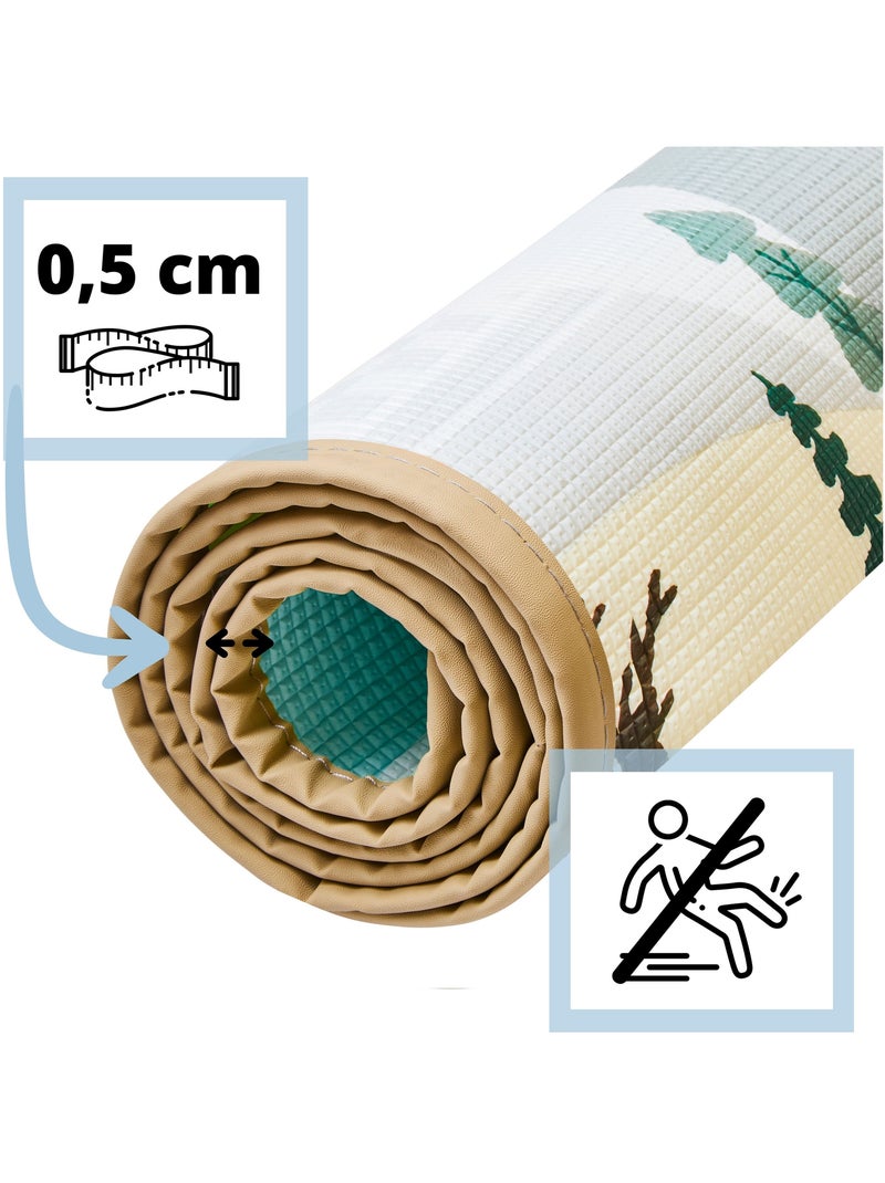 Tapis de Jeu Bébé 120*180*0,5 cm, Tapis D'éveil en Mousse, Pliable, Imperméable, Antidérapant N/A - Kiabi